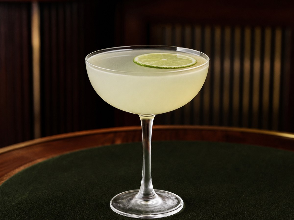 Daiquiri cocktail served in a chilled coupe with optional lime wheel